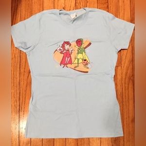 Port and Company Light Blue WandaVision T-shirt Women's Small